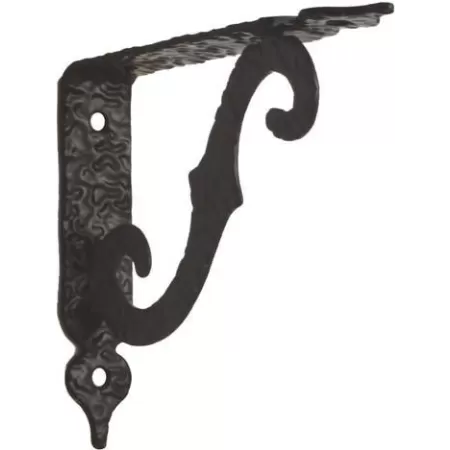  COPPIA REGGIMENSOLA BRACKET VERNICIATA NERA LUCIDA MM 200X150 S.MM 2,2 - Art. 4350320