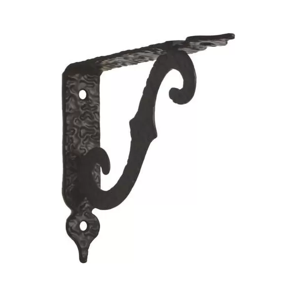  COPPIA REGGIMENSOLA BRACKET VERNICIATA NERA LUCIDA MM 250X200 S.MM 2,2 - Art. 4350321