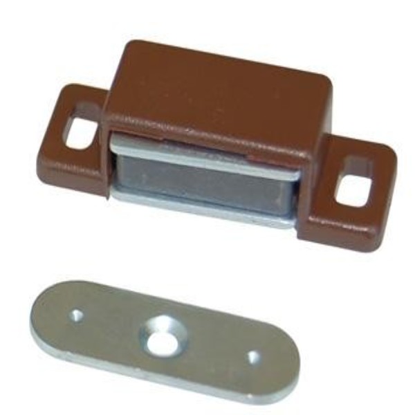  CRICCHETTO MAGNETICO SPORTELLI 306 - MM 48 H. 15 MM KG 6 + INCONTRO MARRONE - Art. 7956623 PZ