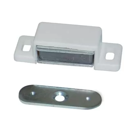  CRICCHETTO MAGNETICO SPORTELLI 306 - MM 48 H. 15 MM KG 6 + INCONTRO BIANCO - Art. 7956622 PZ