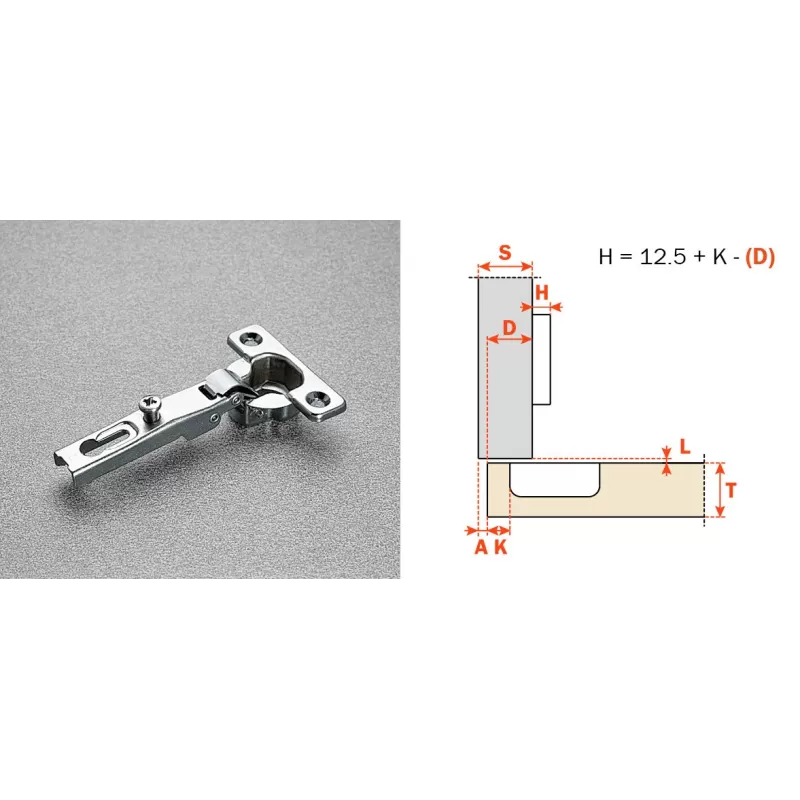 Salice CERNIERA SALICE MINI C6A7C99 SCODELLINO 26 MM COLLO 0 APERTURA  94° SERIE 600 MM 26X11,5 ACCIAIO NICHELATO - Art. 4384001