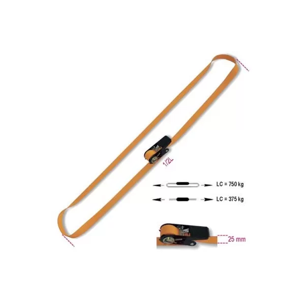 CINGHIA AD ANELLO+CRICHETTO 8188C ROBUR 375/750 KG - Art. 7543574