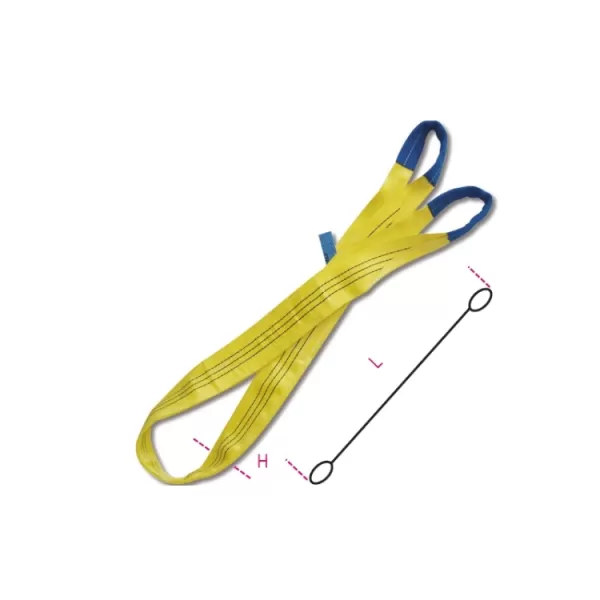 CINGHIA FASCIA SOLLEVAMENTO ROBUR 8156 ASOLE RINFORZATE KG.3000 L.MT 6 GIALLO - Art. 081560060