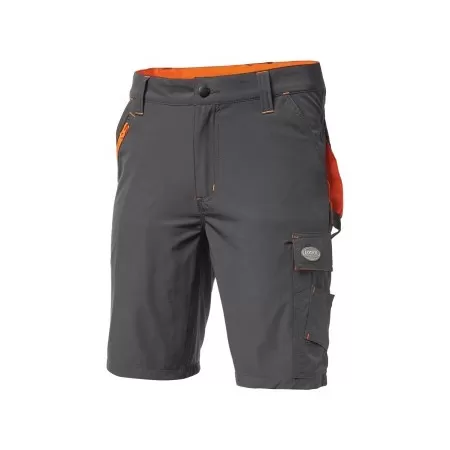 Logica Professional BERMUDA DA LAVORO STRETCH GRIGIO/ARANCIO 140 GR TAGLIA M - Art. ANTIGUA/4-M