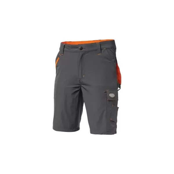 Logica Professional BERMUDA DA LAVORO STRETCH GRIGIO/ARANCIO 140 GR TAGLIA M - Art. ANTIGUA/4-M