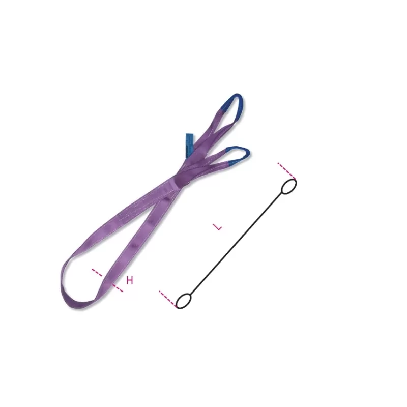 CINGHIA FASCIA SOLLEVAMENTO ROBUR 8150 ASOLE RINFORZATE KG.1000 L.MT 4 VIOLA - Art. 081500040
