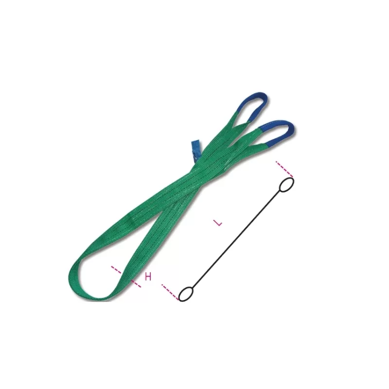 CINGHIA FASCIA SOLLEVAMENTO ROBUR 8153 ASOLE RINFORZATE KG.2000 L.MT 4 VERDE - Art. 081530040