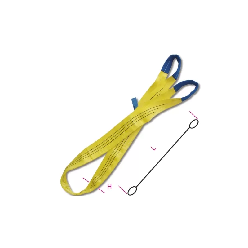 CINGHIA FASCIA SOLLEVAMENTO ROBUR 8156 ASOLE RINFORZATE KG.3000 L.MT 4 GIALLO - Art. 081560040