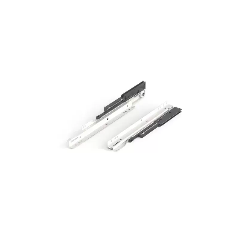 Ram Industrie GUIDE PER CASSETTI SU ROTELLE AMMORTIZZATE SOFT ESTRAZIONE PARZIALE BIANCA 350 MM SERIE S78 - 25 KG - Art. S78350B
