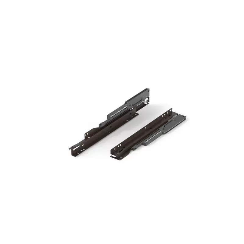 Ram Industrie GUIDE PER CASSETTI SU ROTELLE AMMORTIZZATE SOFT ESTRAZIONE PARZIALE MARRONE 350 MM SERIE S78 - 25 KG - Art. S78350