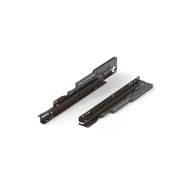 Ram Industrie GUIDE PER CASSETTI SU ROTELLE AMMORTIZZATE SOFT ESTRAZIONE PARZIALE MARRONE 350 MM SERIE S78 - 25 KG - Art. S78350