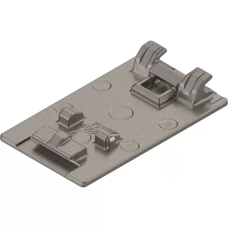 BLUM CRISTALLO PIASTRA PORTAFONDELLO PER ANTA IN VETRO, ZINCO NICHELATO OPACO