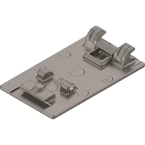 BLUM CRISTALLO PIASTRA PORTAFONDELLO PER ANTA IN VETRO, ZINCO NICHELATO OPACO