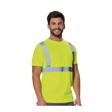 T-SHIRT ALTA VISIBILITÀ’ GIROCOLLO MANICA CORTA GIALLA TAGLIA XL