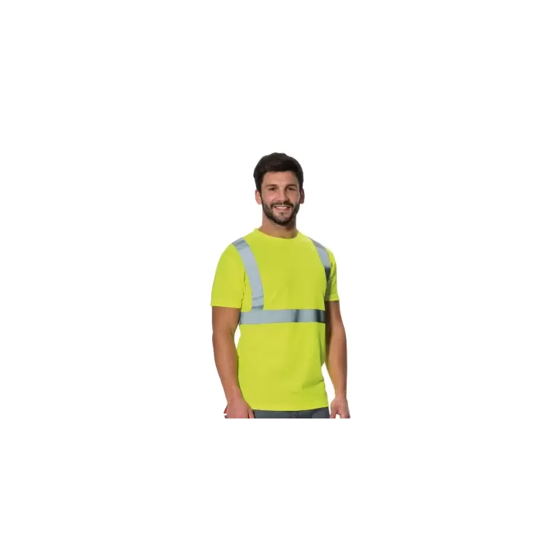 T-SHIRT ALTA VISIBILITÀ’ GIROCOLLO MANICA CORTA GIALLA TAGLIA XL