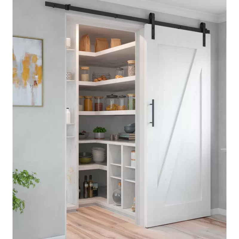 Kit di ferramentaper porta scorrevole appesa in legno Barn, senza chiusura soft