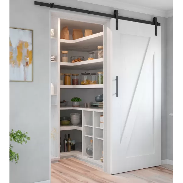 Kit di ferramentaper porta scorrevole appesa in legno Barn, senza chiusura soft