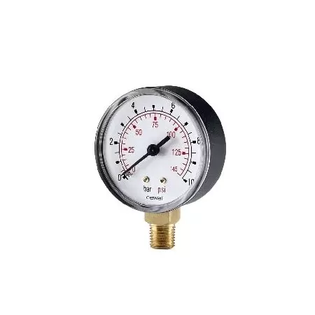 manometro in abs diam. 40 mm radiale 1/8'' scala bar psi 0-16 umipas