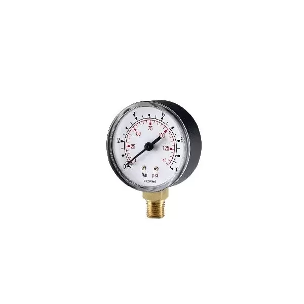 manometro in abs attacco radiale 1/8'' diametro 40 mm bar 0-20