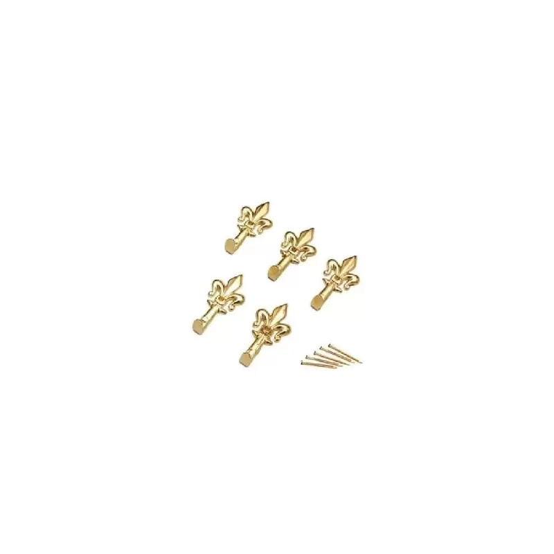 ganci per quadro forma giglio in ferro colore oro pezzi 5 umipas