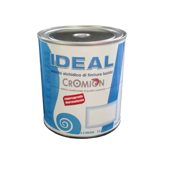 SMALTO ANTIRUGGINE DI FINITURA SUPERCOPRENTE INODORE IDEAL ROSSO CINABRO BRILLANTE LUCIDO 0,75 L