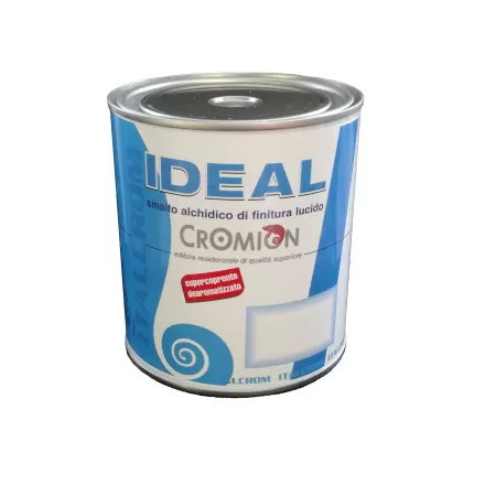 SMALTO ANTIRUGGINE DI FINITURA SUPERCOPRENTE INODORE IDEAL MARRONE FONDENTE BRILLANTE LUCIDO 0,75 L