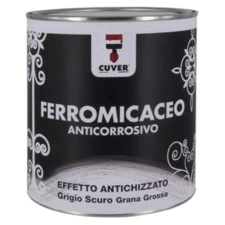 SMALTO CUVER FERROMICACEO GRIGIO SCURO GRANA GROSSA 0,750 L