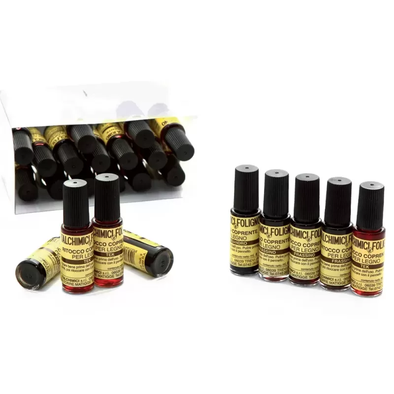 SMALTO RITOCCO COPRENTE PER LEGNO COLORE NOCE CHIARO 8 ML