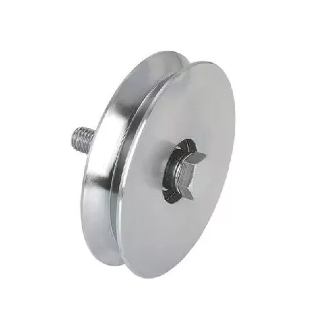 RUOTA CANCELLO A FISSARE GOLA V 402 COMBI ZINCATA CON BULLONE CUSCINETTO 80 MM