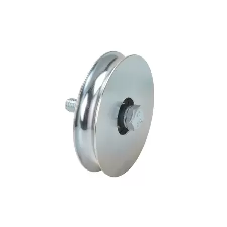 RUOTA PER CANCELLO GOLA TONDA 16 MM CON BULLONE 1 CUSCINETTO 100 MM