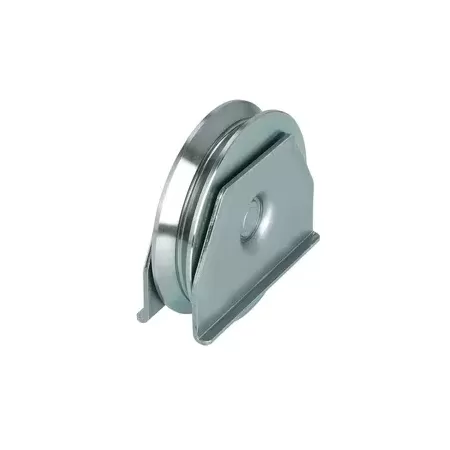 RUOTA CANCELLO GOLA Y SUPPORTO LATERALE 1 CUSCINETTO 80 MM