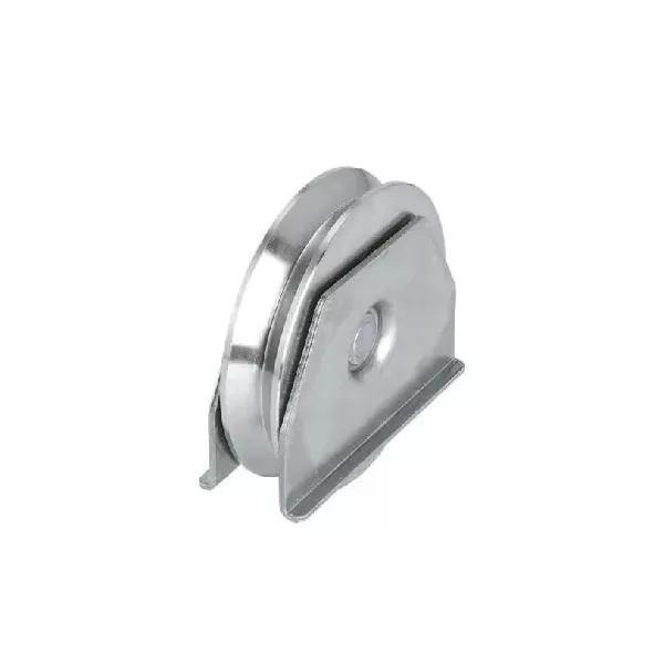 Ruota cancello a saldare gola a V 417 Combi supporto laterale e cuscinetto 100 mm