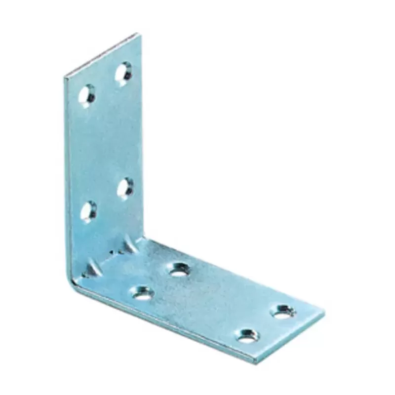 PIASTRINA ZINCATA AD ANGOLO 8 FORI CM 5X5 PZ