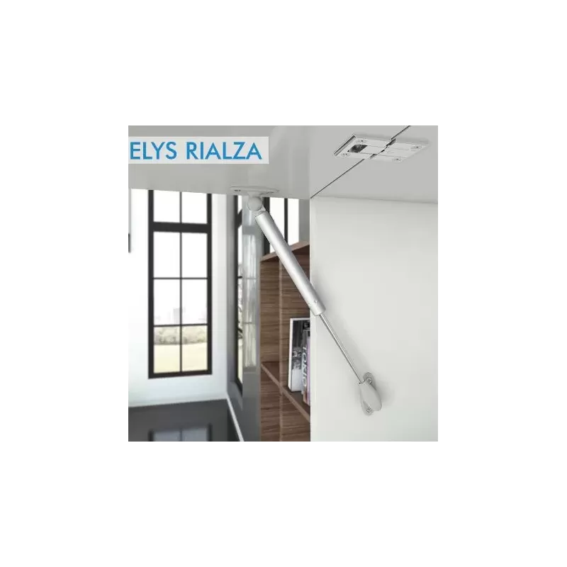 ASTA A GAS CON PISTONE A RIALZA MODELLO ELYS FRIZIONATO LUNGH. 355 MM FORZA 90 N CON SUPPORTO