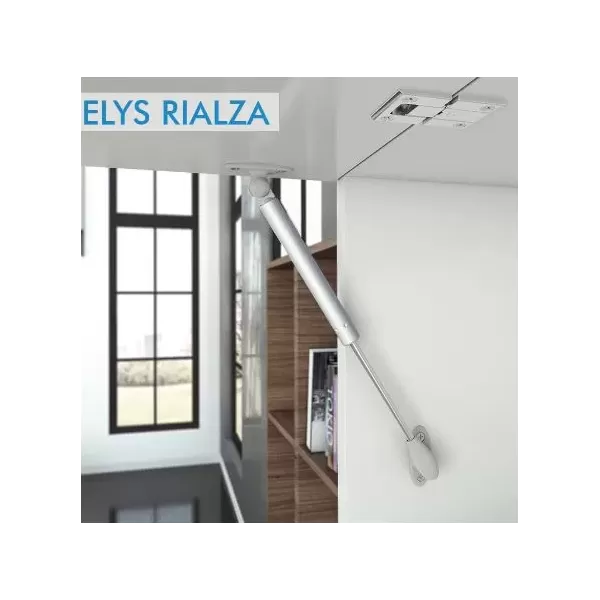 ASTA A GAS CON PISTONE A RIALZA MODELLO ELYS FRIZIONATO LUNGH. 355 MM FORZA 90 N CON SUPPORTO