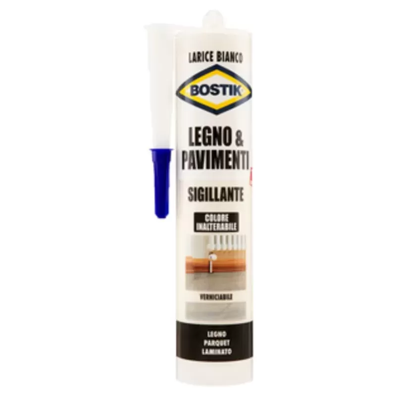 sigillante per legno pavimenti parquet larice bianco 300 ml bostik umipas