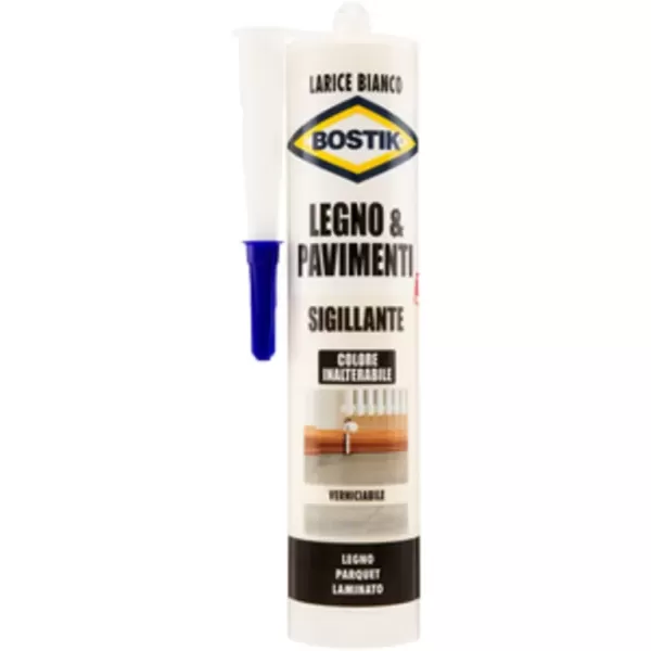 sigillante per legno pavimenti parquet larice bianco 300 ml bostik umipas
