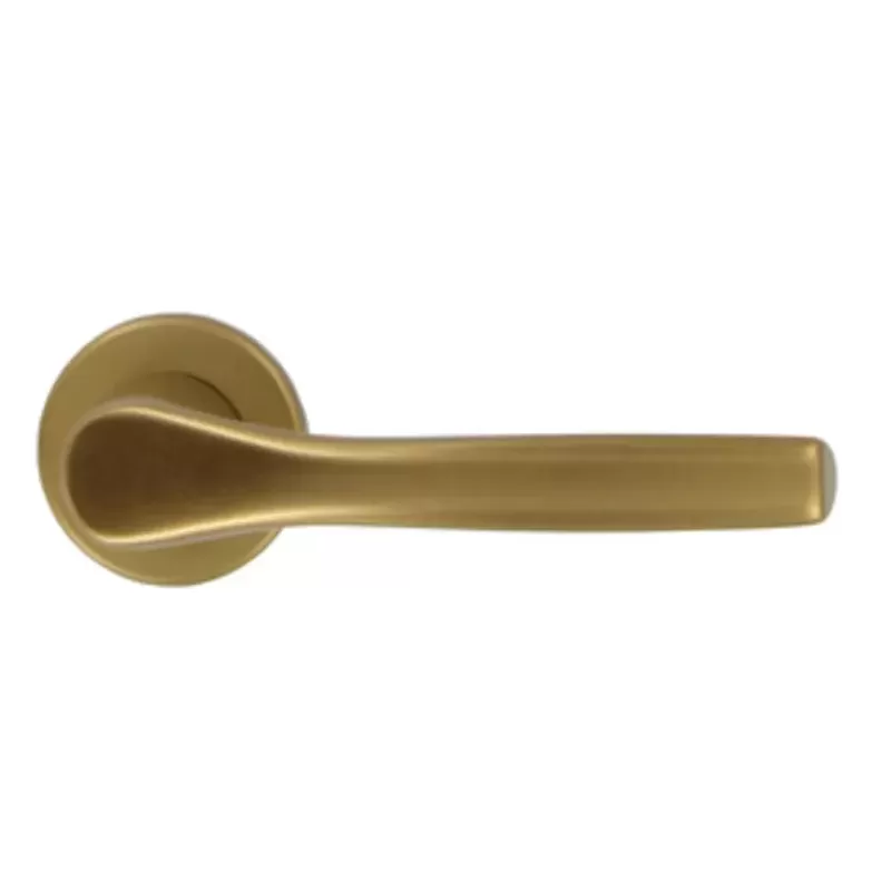 MEZZA MANIGLIA IN ALLUMINIO ANODIZZATA BRONZO CON ROSETTA