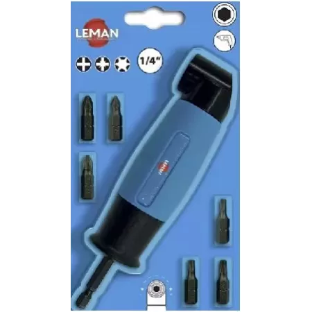 ADATTATORE ANGOLARE PER TRAPANO CON INSERTI PH2-PZ1-PZ2-T15-T20-T25