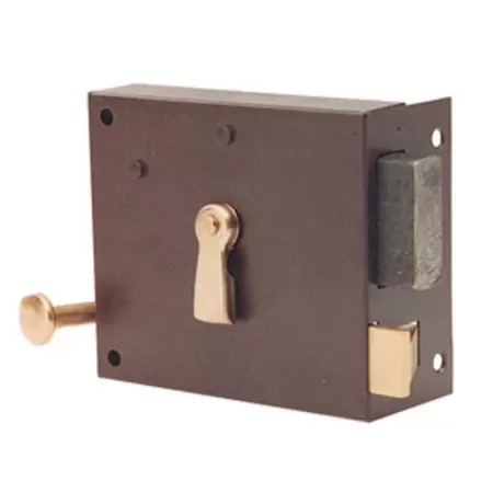 SERRATURA DA APPLICARE SCROCCO CATENACCIO 2 MANDATE ART.175 A 4 MOLLE ENTRATA 40 MM DESTRA