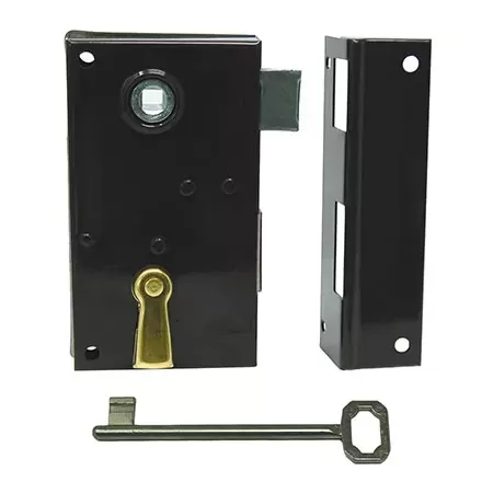 Serratura Bonaiti 185 Sinistra per Legno - 2 Mandate, Marrone umipas