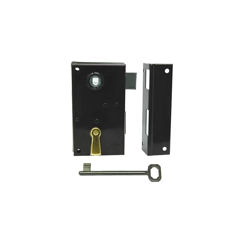 Serratura Bonaiti 185 Sinistra per Legno - 2 Mandate, Marrone umipas