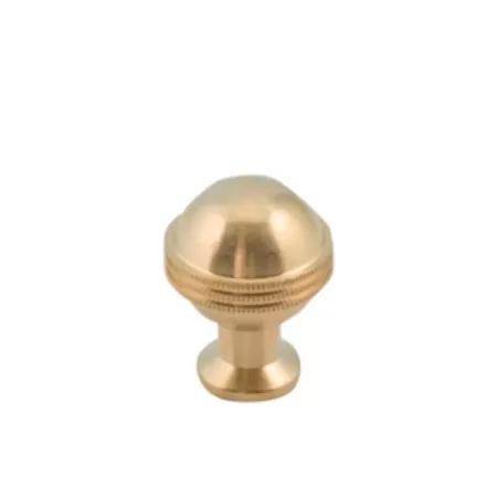 POMOLO A PALLA ZIGRINATO DIAMETRO 30 MM FILETTO INTERNO M 8 OTTONE