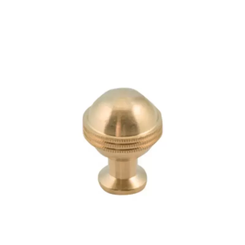 POMOLO A PALLA ZIGRINATO DIAMETRO 30 MM FILETTO INTERNO M 8 OTTONE
