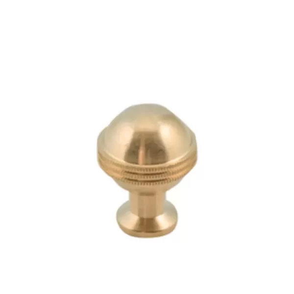 POMOLO A PALLA ZIGRINATO DIAMETRO 30 MM FILETTO INTERNO M 8 OTTONE