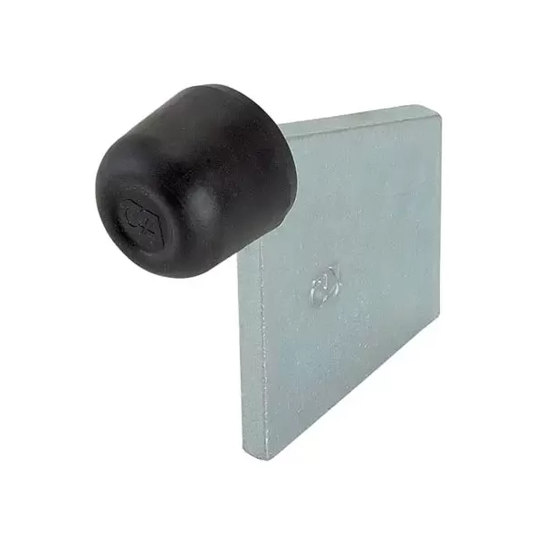 ARRESTO FINE CORSA CANCELLO A SALDARE 381 COMBI ZINCATO 105X110 MM GOMMA DIAMETRO 35 MM