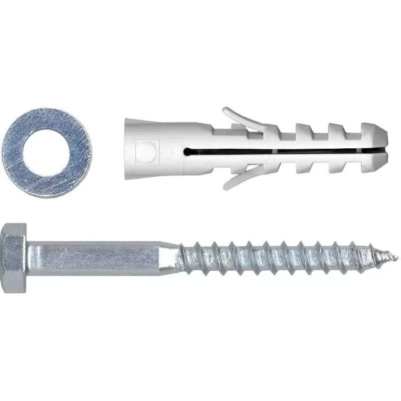 tassello in nylon con vite testa esagonale e rondella 16x80 unifix umipas