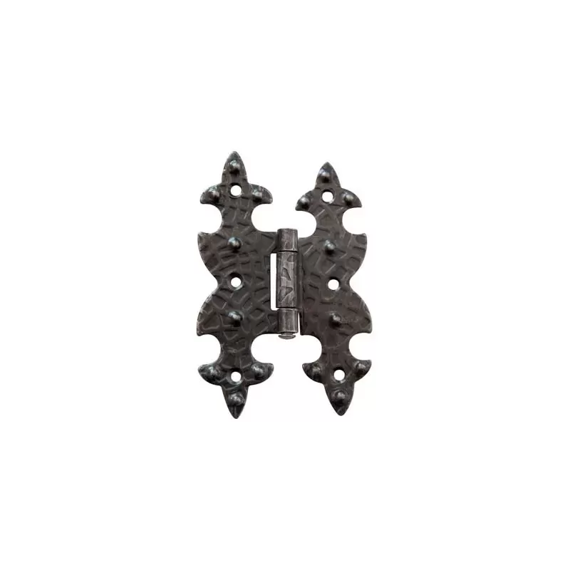 cerniera a bandella doppio t collo 12 mm ferro battuto 95x65