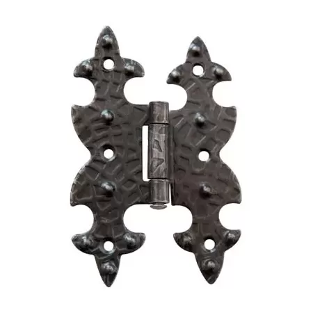 cerniera a bandella doppio t collo 12 mm ferro battuto 70x45 mm