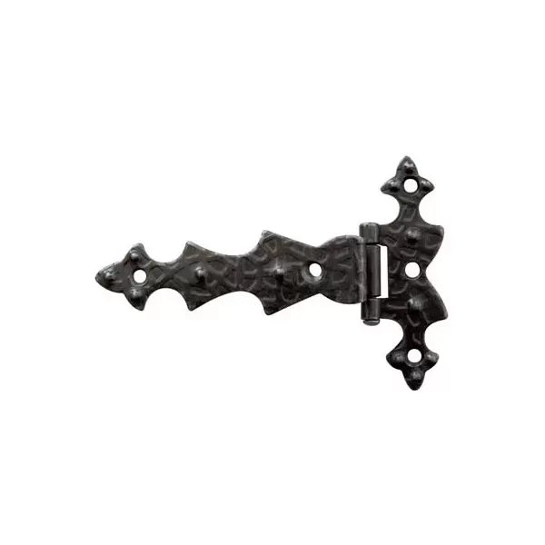 CERNIERA A BANDELLA PIANA IN FERRO BATTUTO NERO SFUMATO 215X110 MM